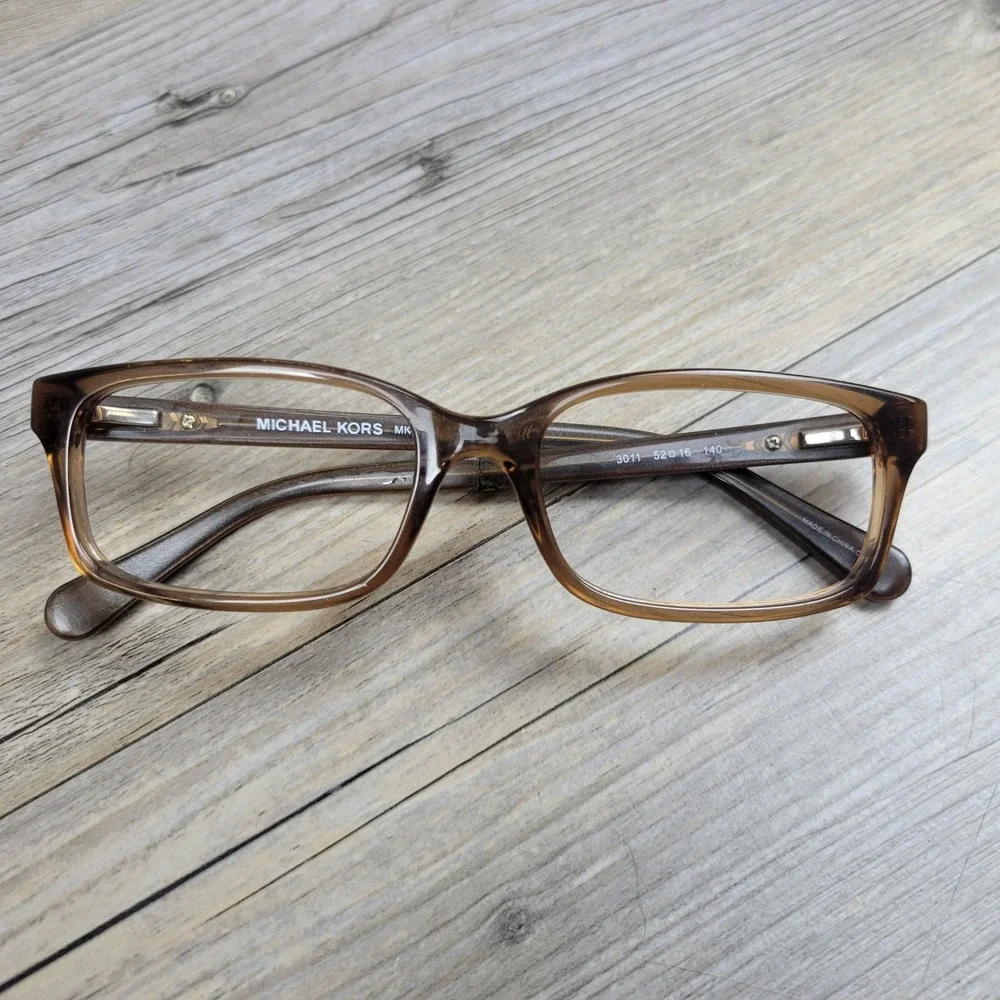 Michael Kors Eyeglasses MK 8006 Medellin 3011 Brown Snakeskin Frames Only 52mm
